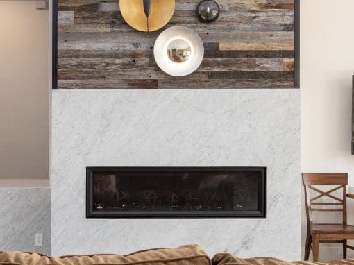 Tobacco Barn Grey Fireplace Wall