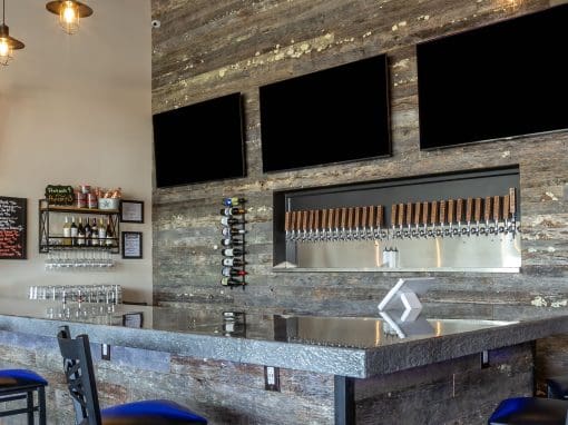 Valley Taproom Reclaimed Bar WAll