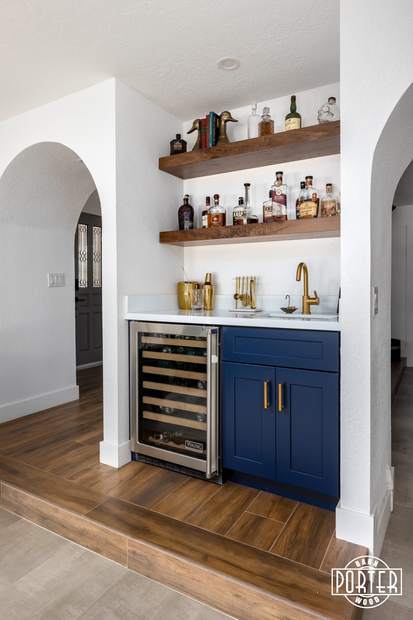 Modern Living Open Shelves Porter Barn Wood