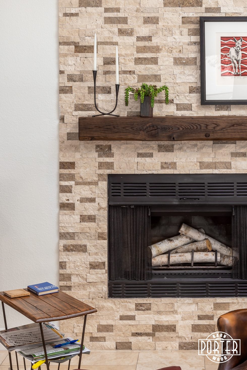 Reclaimed solid Mantel | Porter Barn Wood