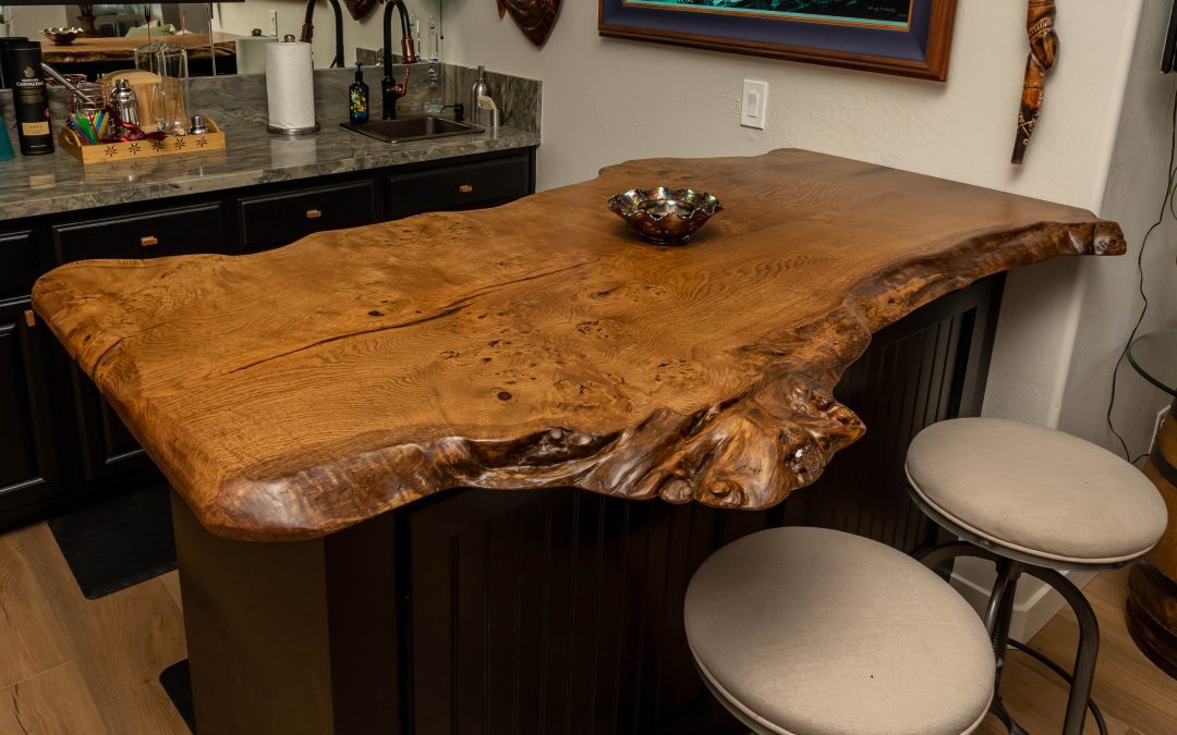 Live Edge Bar And Cabinet