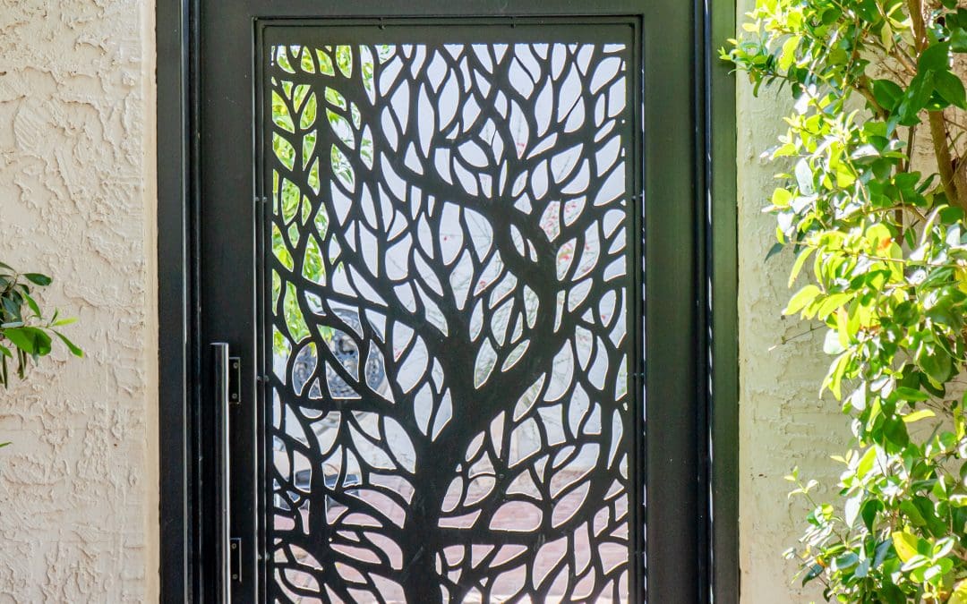 Steel Garden Gate with Cat Embellishment