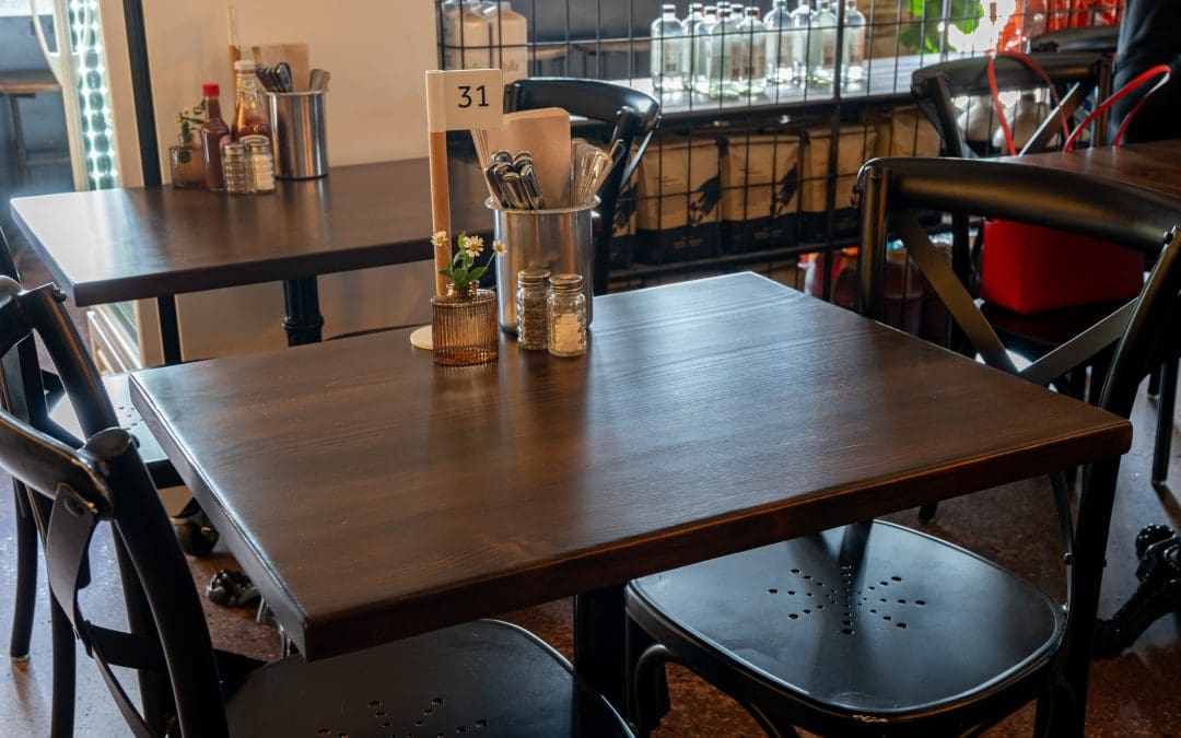 Pine Restaurant Tables at Famé
