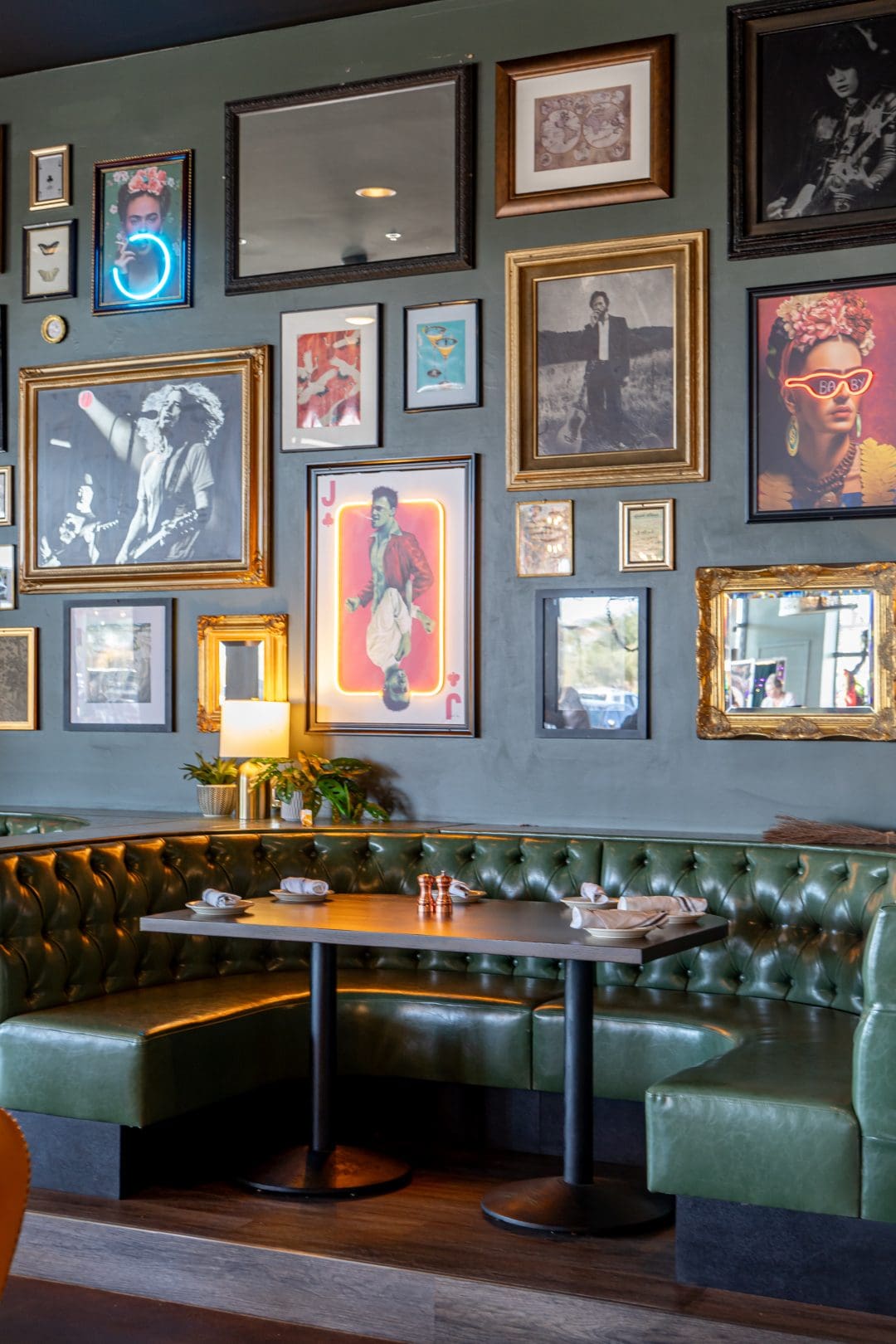 Mixed Hardwood Restaraunt Tables At Lazy Bird