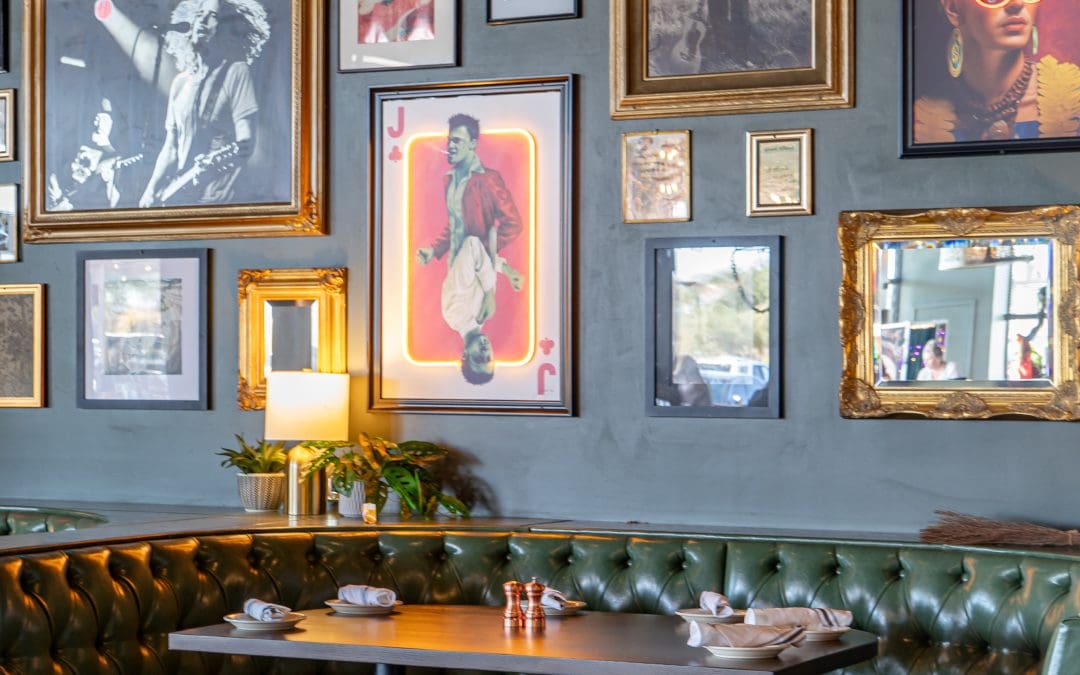 Mixed Hardwood Restaraunt Tables At Lazy Bird