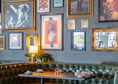 Mixed Hardwood Restaraunt Tables At Lazy Bird