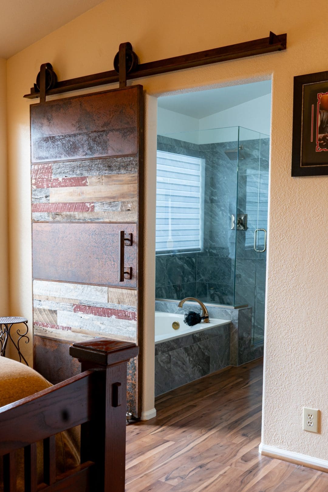 Metal and Wood Barn door