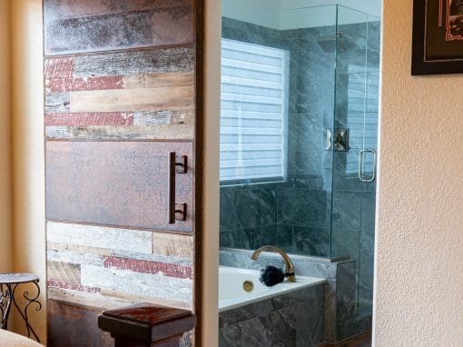 Metal and Wood Barn door