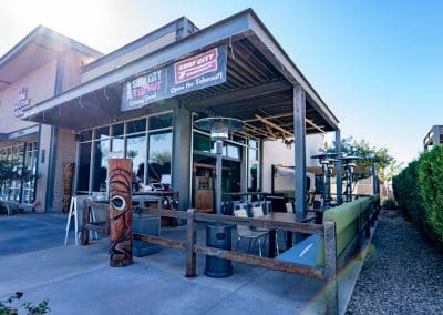 Custom Steel framed patio Fixtures